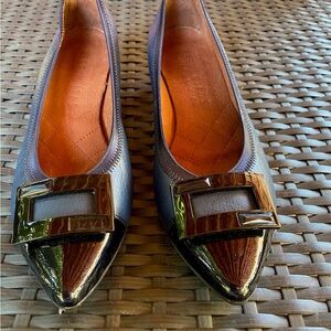 Hispanitas Leather Pointed Toe Heels SIZE 38.5